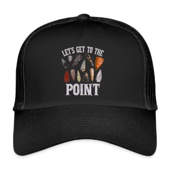 Arrowhead Hunter Pfeilspitze Geschenk - Trucker Cap - Schwarz/Schwarz - Vorne