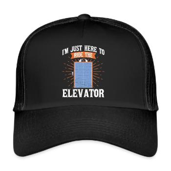 Fahrstuhl Aufzug - Trucker Cap - Schwarz/Schwarz - Vorne