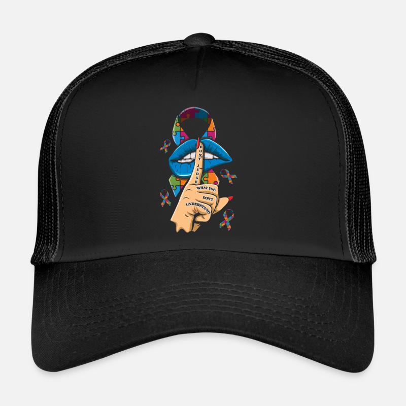 Ne jugez pas la conscience de l’autisme Casquette trucker 