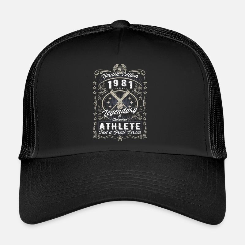 Vintage 1981 Baseball Cadeau d’anniversaire Hobby Casquette trucker 