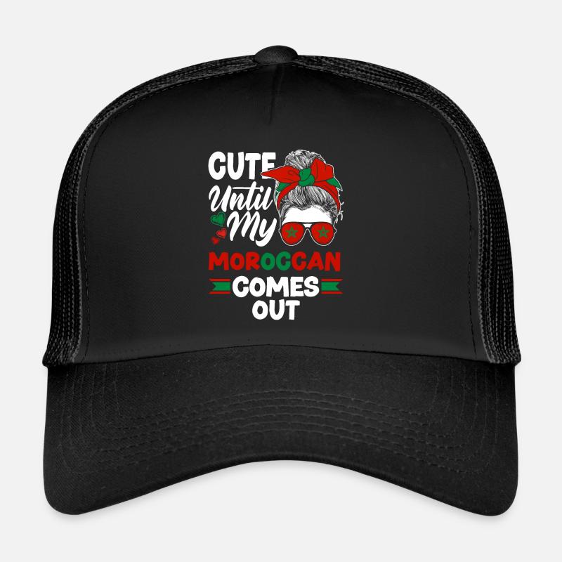 Maroc drapeau marocain mignon jusqu’à mon marocain Casquette trucker 