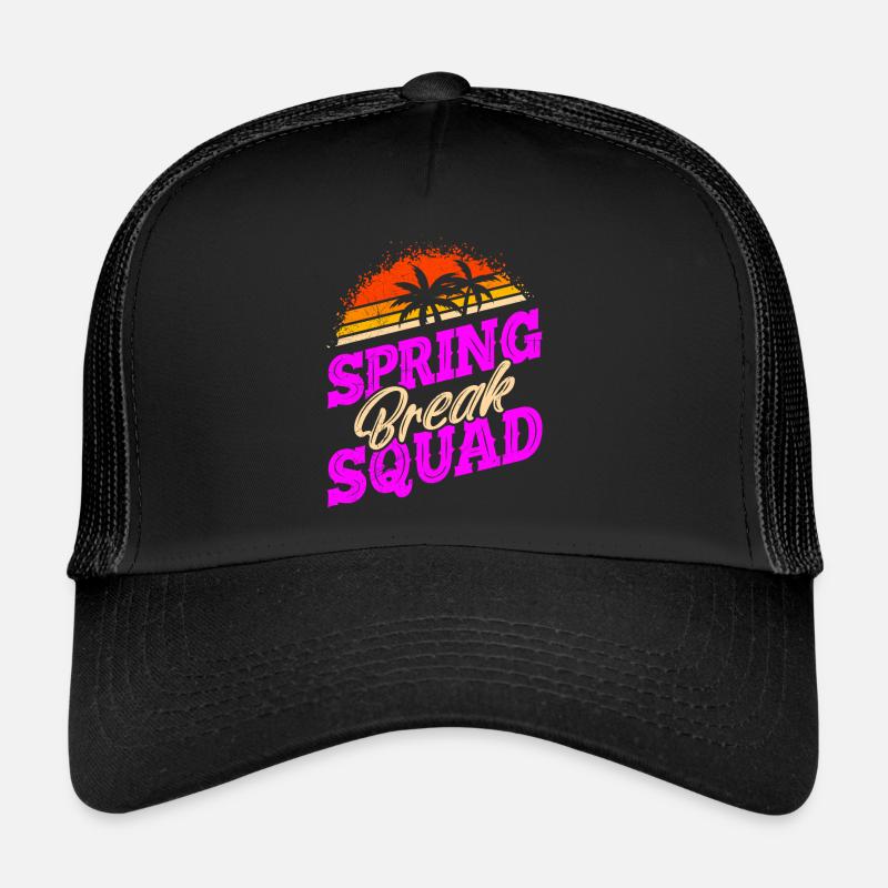Spring Break Squad Holiday Friends Spring Break Trucker Cap