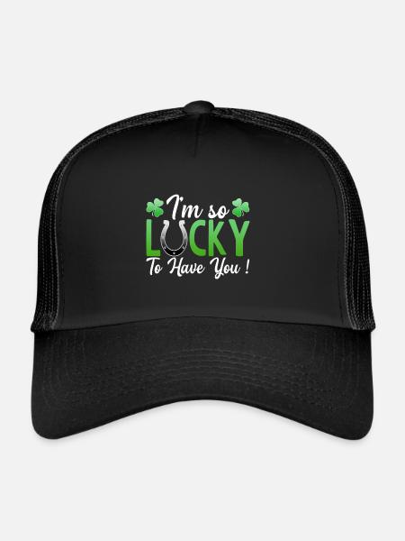 J’ai tellement de chance de t’avoir St. Patrick Ire Klee - Casquette trucker  - noir/noir - Devant