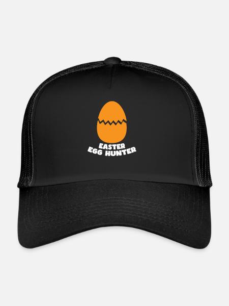 Joyeux lapin de Pâques drôle de jour de Pâques - Casquette trucker  - noir/noir - Devant
