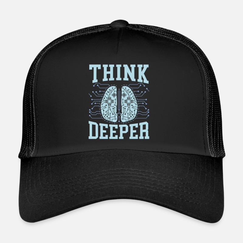 Think Deeper AI Artificial Intelligence Robotics Trucker Cap