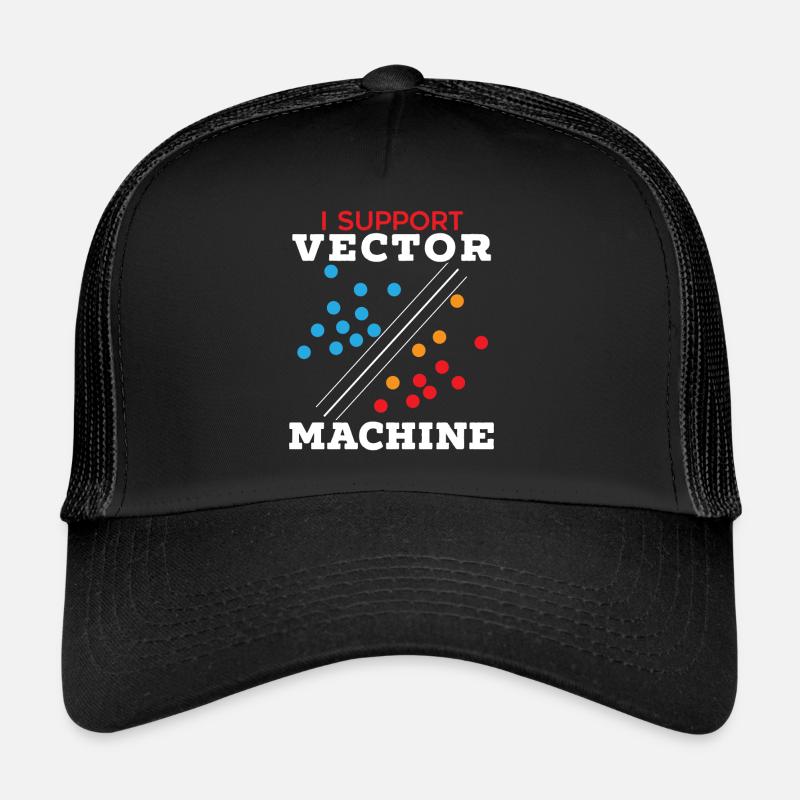 I Support Vector Machine Artificial Intelligence Trucker Cap