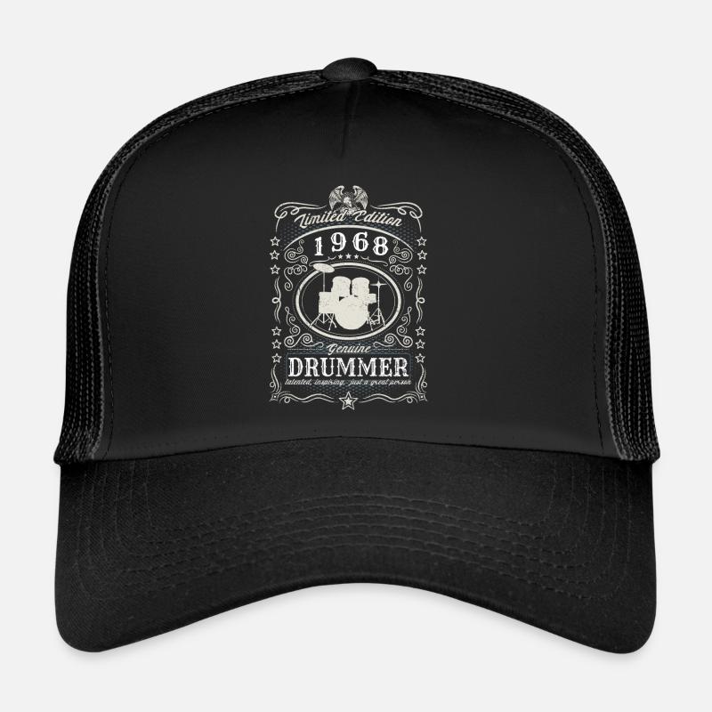 Vintage 1968 Drummer Birthday Gift Hobby Trucker Cap