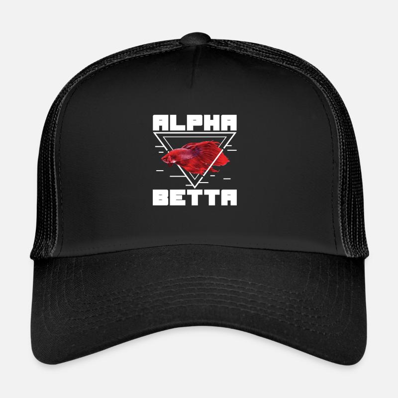Funny Alpha Red Betta fish for a Trucker Cap