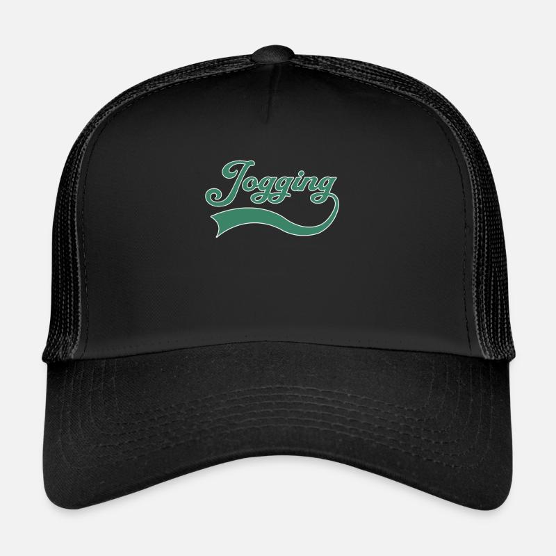 Jogging lettering - Trucker Cap - black/black