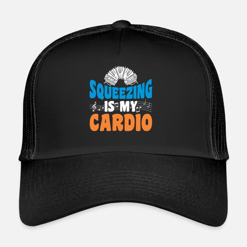 Akkordeon Polka Ziehharmonika Quetschkommode Trucker Cap