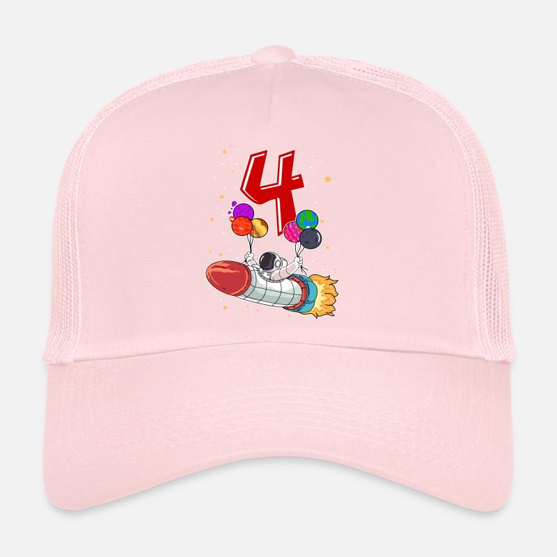 Astronaute 4 ans Space Rocket 4ème anniversaire Casquette trucker 