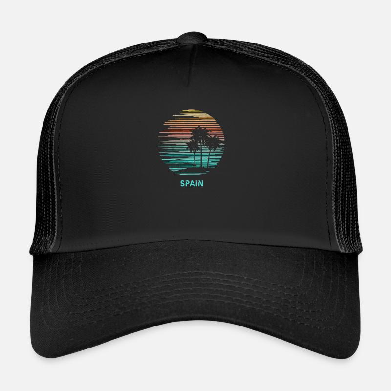 Spain Cool Souvenir Vacation Artistic Trucker Cap