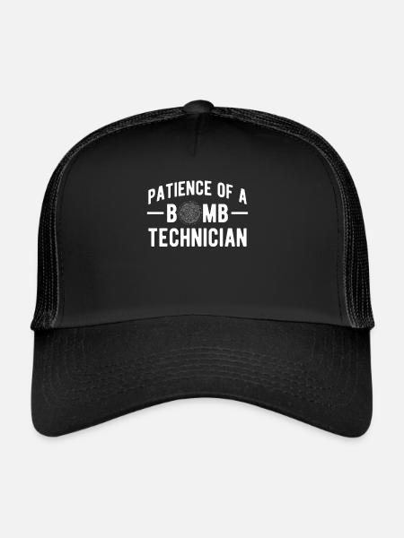 Patience Of A Bomb Technician watchmaker - Trucker Cap - black/black - Front