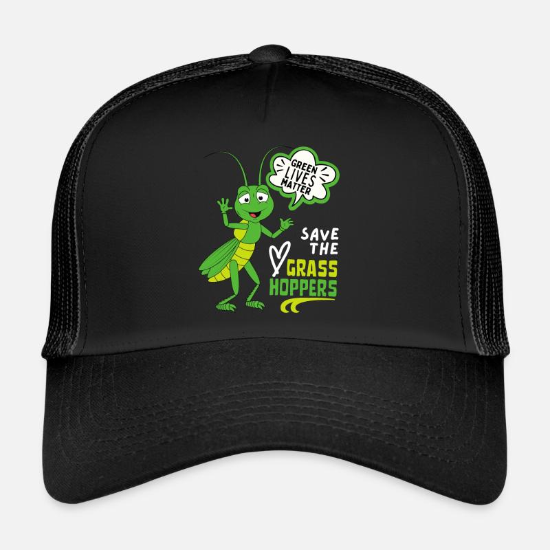 Comic grasshopper, funny saying locust Trucker Cap