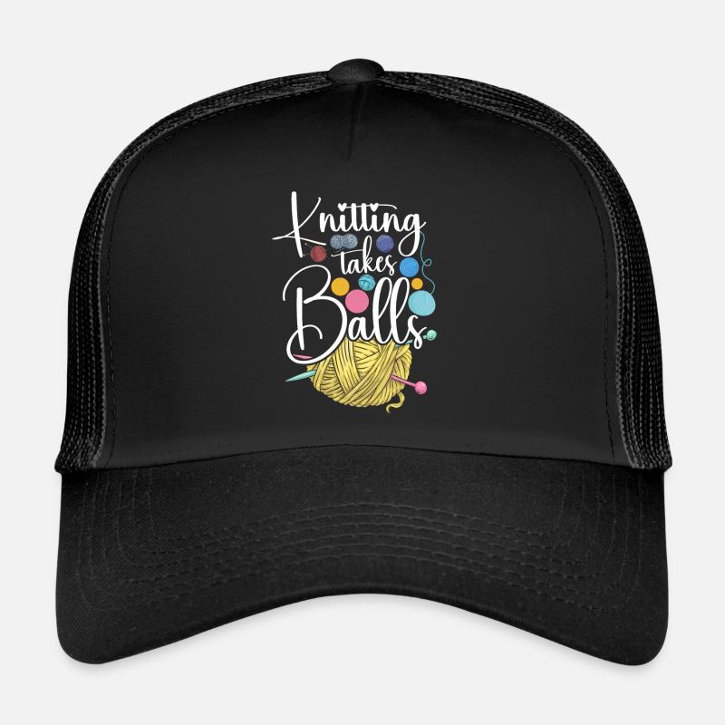 Knitting Knitter Knitting Takes - Trucker Cap - Schwarz/Schwarz