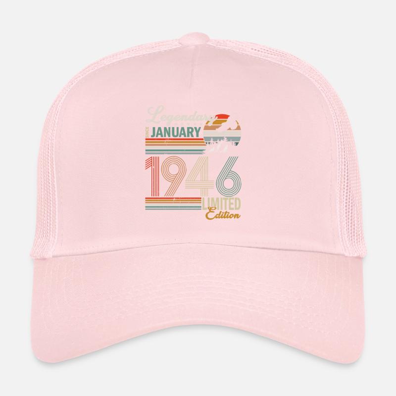 Geburtstagsgeschenk geboren im Januar 1946 Trucker Cap