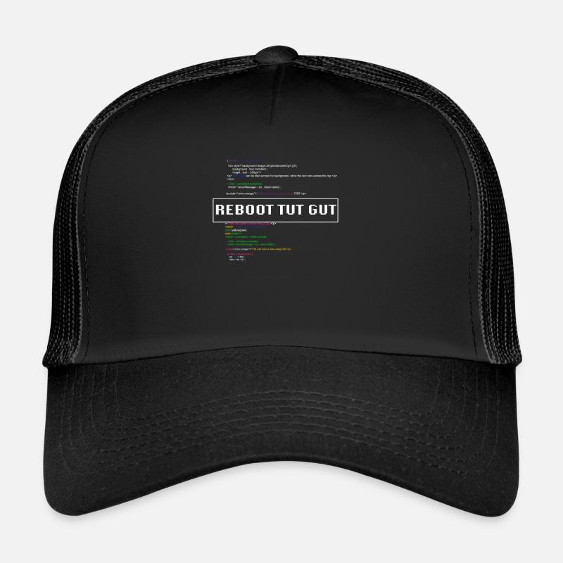 Reboot Tut Gut IT-Berater Admin Neustart - Trucker Cap - Schwarz/Schwarz