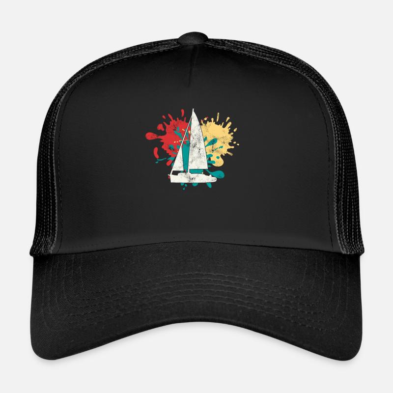 Sailing Boat Silhouette Trucker Cap