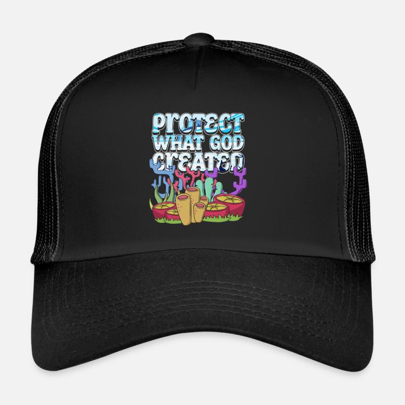 Schützen Sie Gottes Schöpfung Christentum Bibel - Trucker Cap - Schwarz/Schwarz