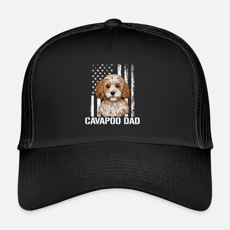 Cavapoo Dog, Cavapoo - Trucker Cap - black/black