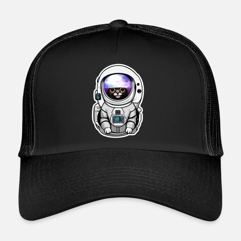 chat astronaute dans l espace Casquette trucker 