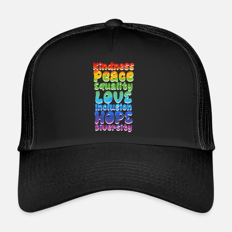 Inklusion Akzeptanz Freundlichkeit Solidarität Trucker Cap