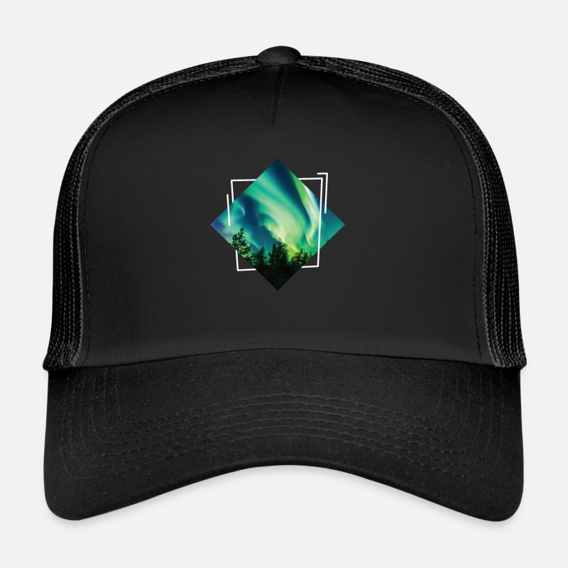 Polarlicht Nordlichter Aurora Borealis Trucker Cap