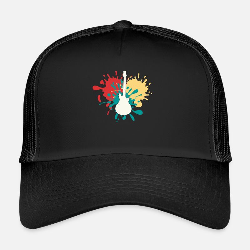 Rock Guitar Silhouette Trucker Cap