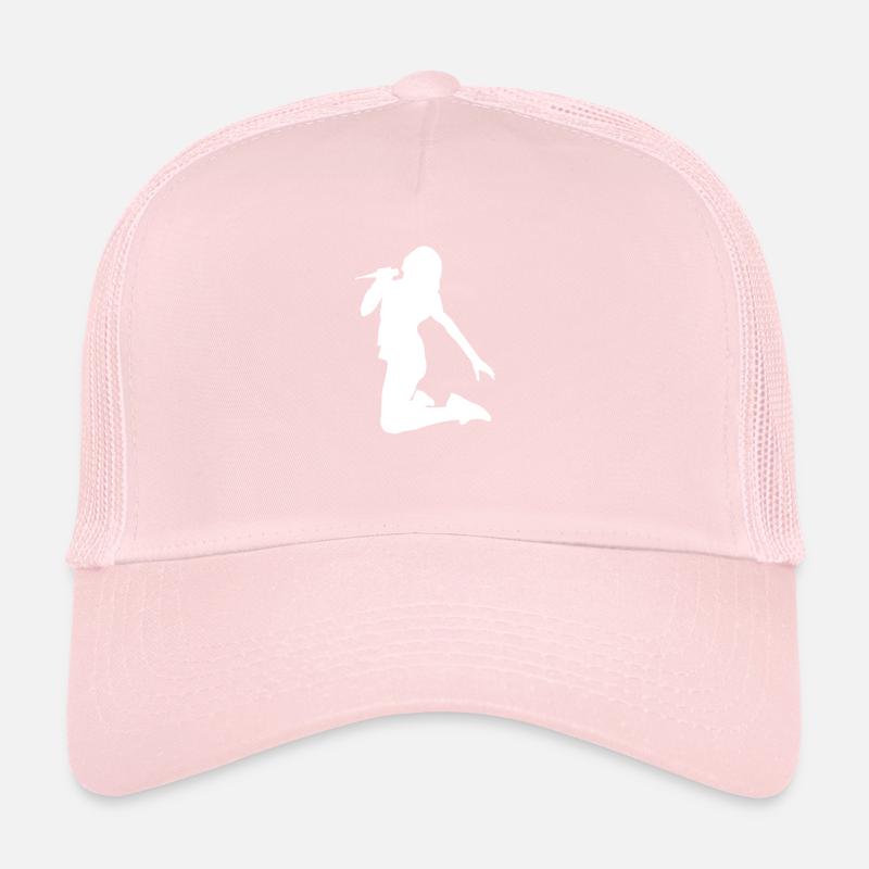Singing Singer Silhouette Trucker Cap