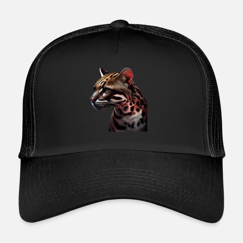 juste un garçon qui aime Ocelots Ocelot ocelot ocelot - Casquette trucker  - noir/noir