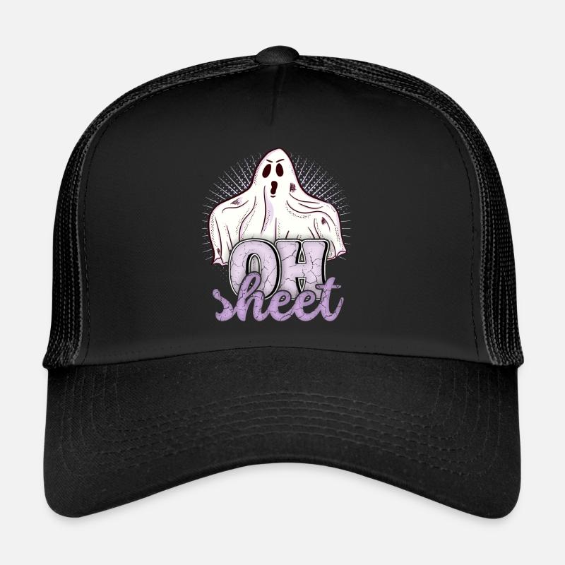 Drôle de fantôme de boo, drap de lit, oh-drap, jeu de mots Casquette trucker 
