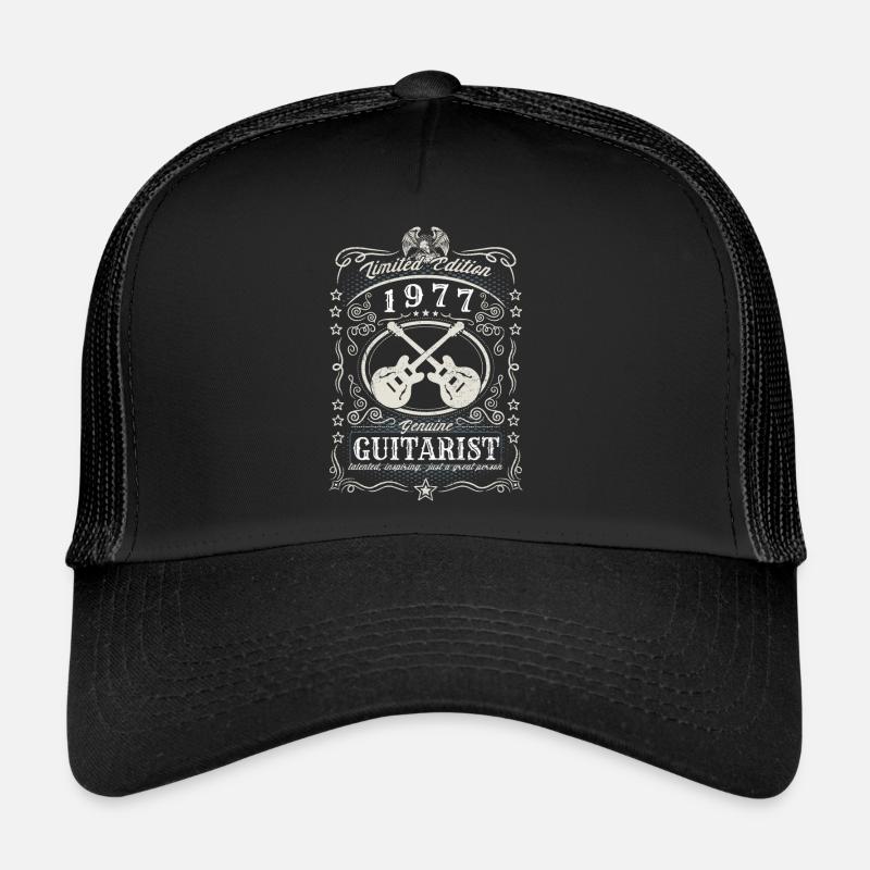 Vintage 1977 Guitarist Geburtstag Geschenk Hobby Trucker Cap