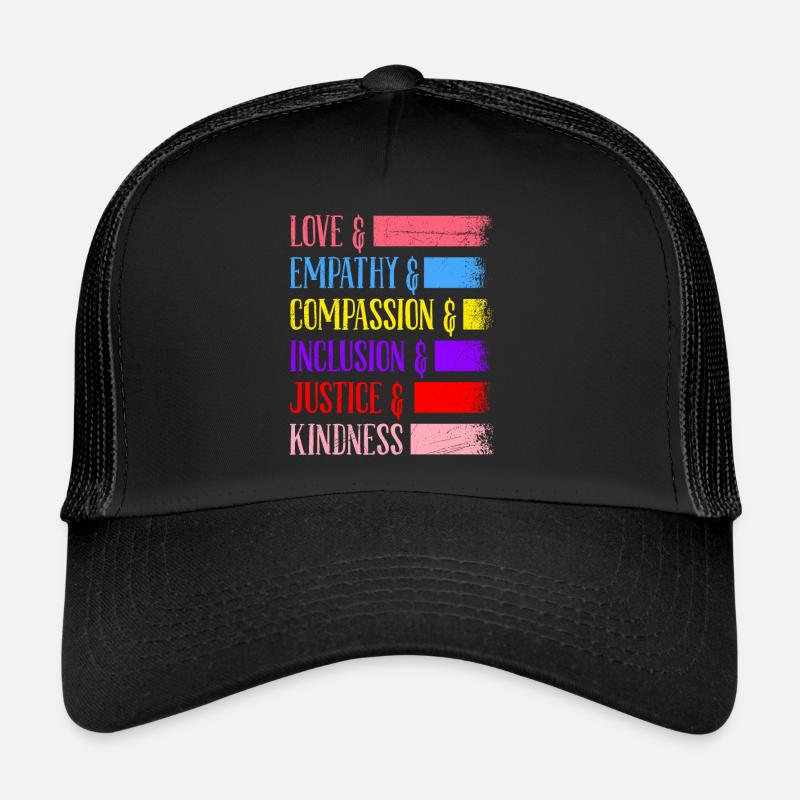 Inclusion, Equality, Kindness, Acceptance Trucker Cap