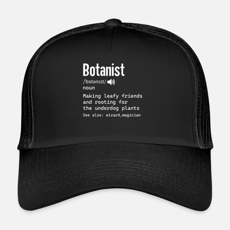 Définition botaniste pour science Biologiste nerdy - Casquette trucker  - noir/noir