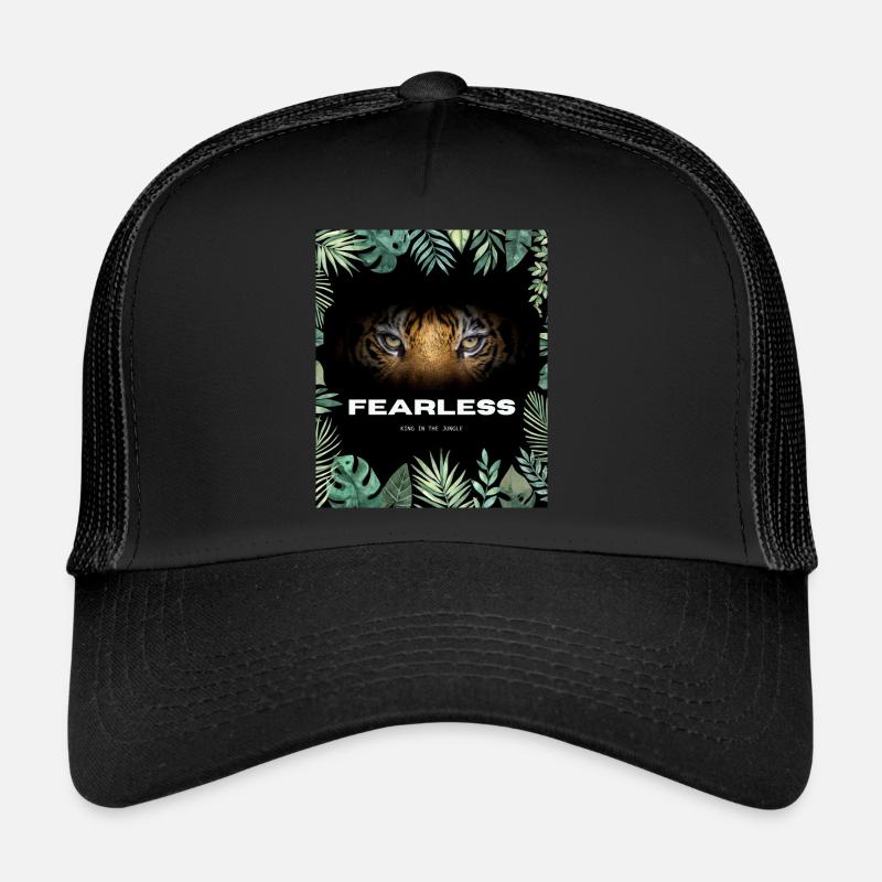 Moderne Citation Propre Tigre - Casquette trucker  - noir/noir