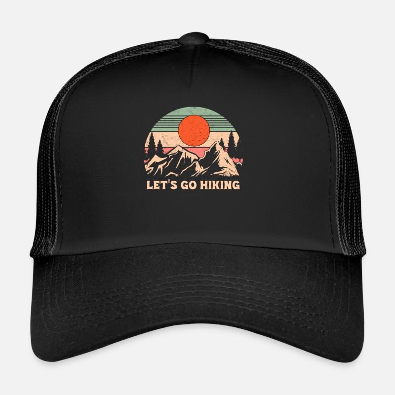 Let's Go Hiking Adventure Gift - Trucker Cap - black/black