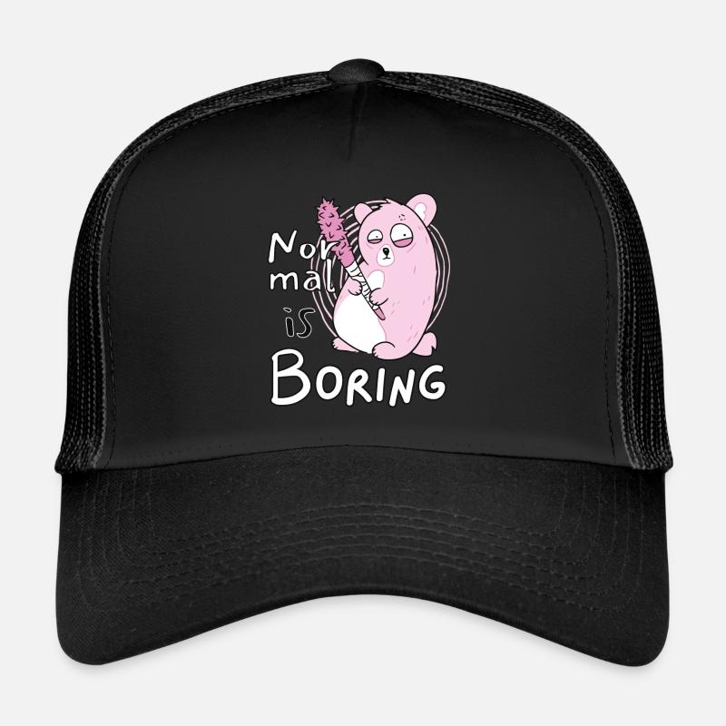 Normal Ist Langweiliges Mit Stachelpink Pink Bear Trucker Cap