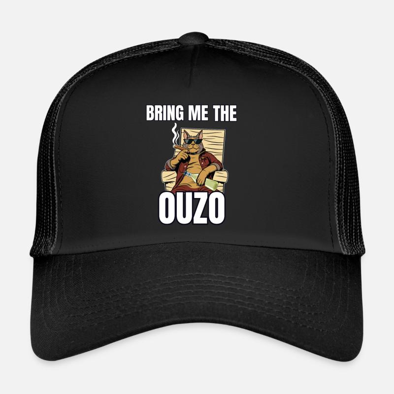 Ouzo disant pour les Grecs Un ouzo par jour Casquette trucker 