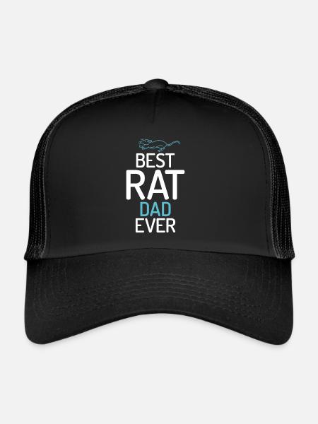 Rat Propriétaire Cadeau Rats Lover - Casquette trucker  - noir/noir - Devant