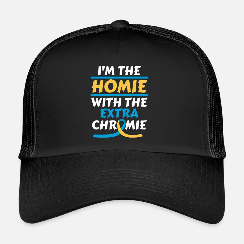 Down Syndrom Love my extra - Trucker Cap - Schwarz/Schwarz