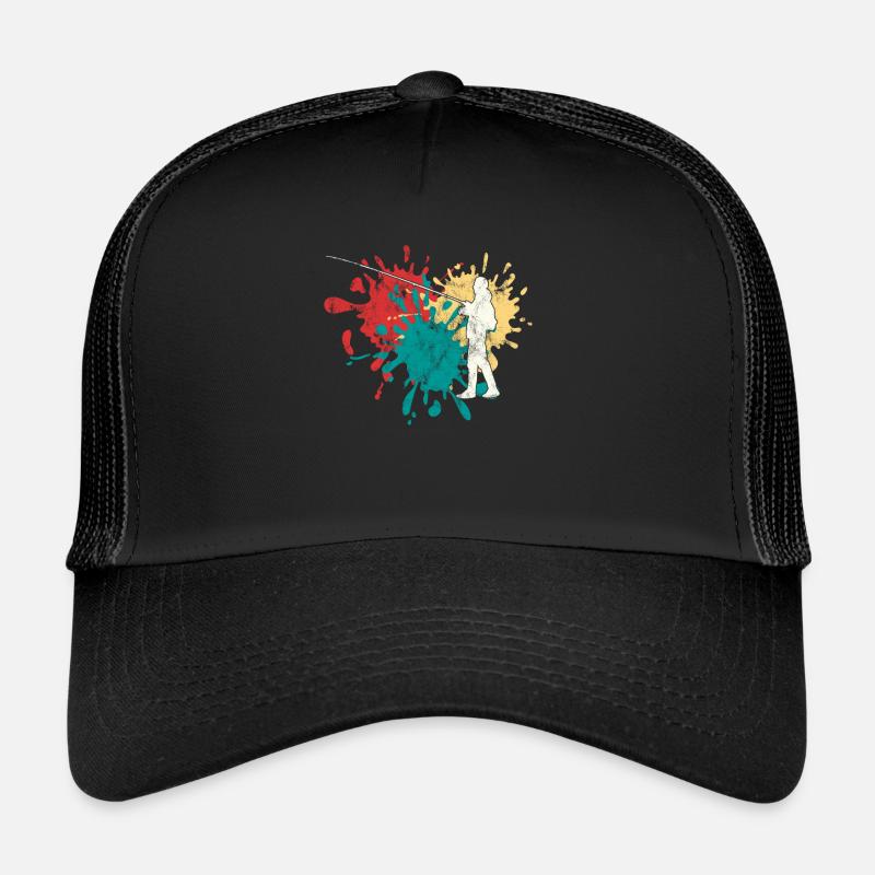 Angeln Angler Silhouette Trucker Cap