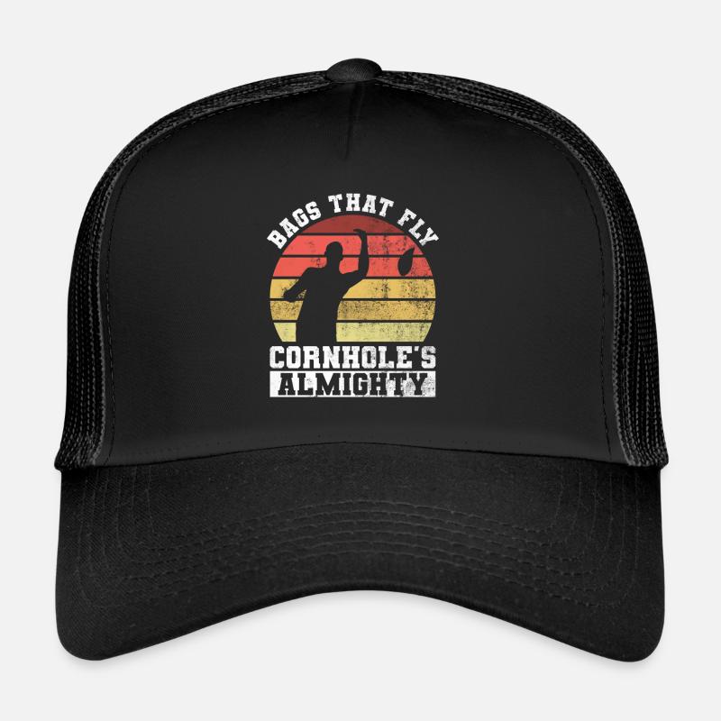 Cornhole Player Blind Hole - Funny Cornhole - Trucker Cap - black/black