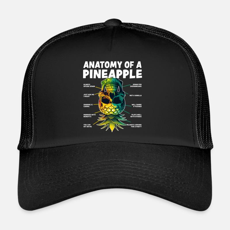 Anatomie d’un ananas à l’envers Ananas Casquette trucker 