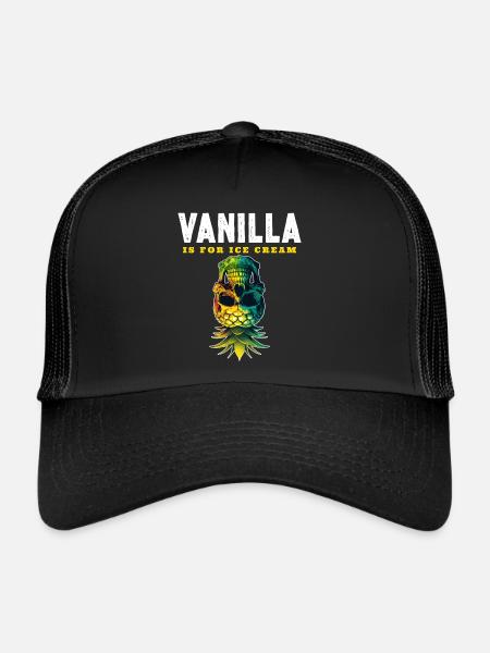 Vanilla is for Ice Cream - Trucker Cap - black/black - Front