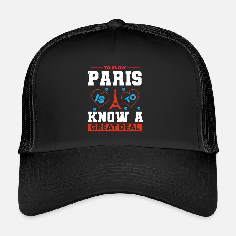 CONNAÎTRE PARIS, C’EST CONNAÎTRE UN ACCORD GREST 2 - Casquette trucker  - noir/noir