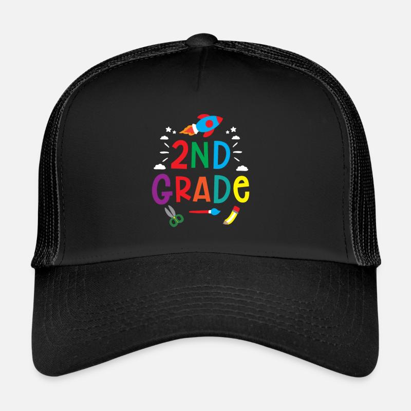 Second Grade School Second Grade Students Teachers Trucker Cap