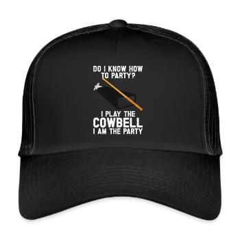 Cowbell More Cowbell-Vintager - Trucker Cap - black/black - Front