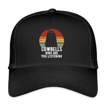 Cowbell More Cowbell-Vintager - Trucker Cap - black/black - Front