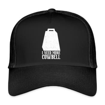 Cowbell More Cowbell-Vintager - Trucker Cap - black/black - Front