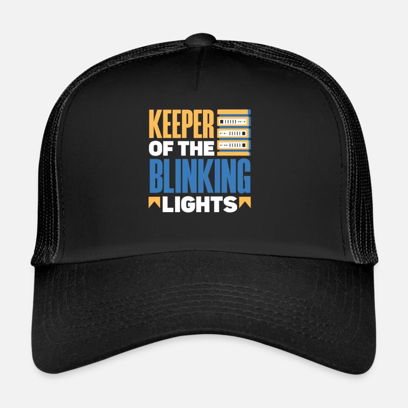 Keeper Of The Blinking Lights Network Admin Trucker Cap